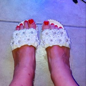 White Artwsanak white shoes platform is plastic washable shoe